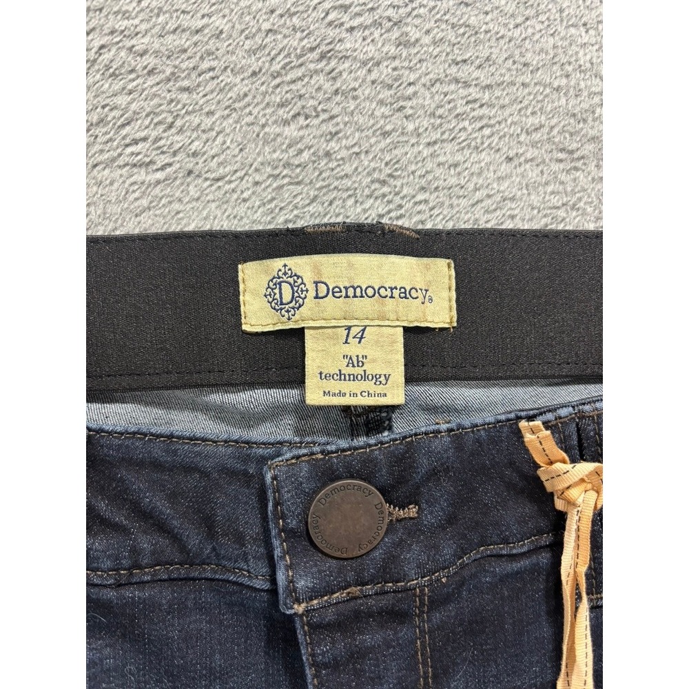 Democracy Ab Technology Freedom Ankle Skimmer Jeans Indigo Blue Womens 14 NEW - Picture 9 of 12
